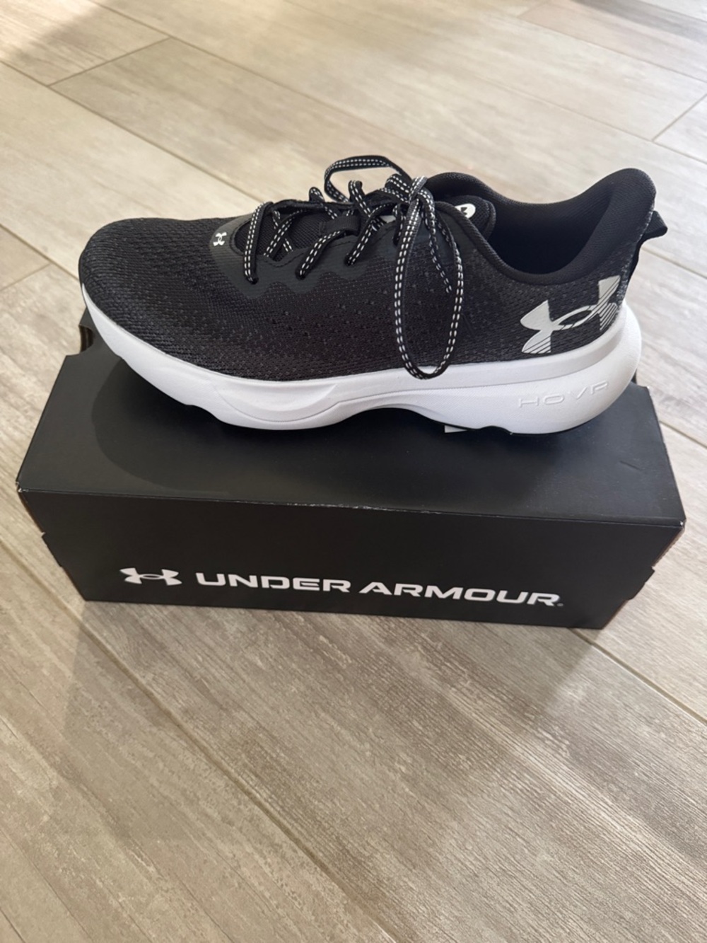 Under Armour Women’s Black and White Athletic Sneakers